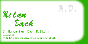 milan dach business card